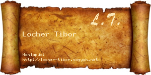 Locher Tibor névjegykártya